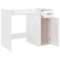 vidaXL Stôl vysoký lesk biely 100x49x75 cm spracované drevo