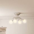 vidaXL Stropná lampa so sklenými tienidlami na 4 LED žiarovky G9