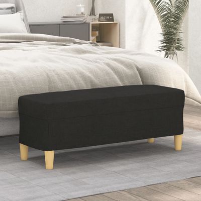 vidaXL Lavička čierna 100x35x41 cm látka