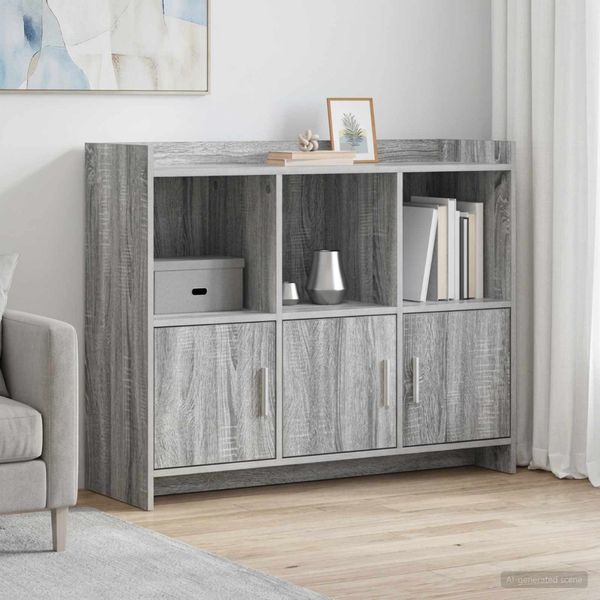 vidaXL Servírovacia skriňa Sivý Sonoma 98,5 x 33 x 80 cm