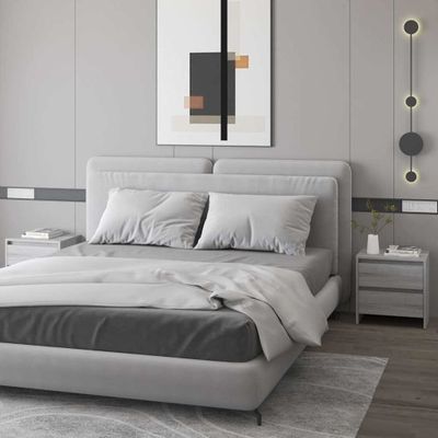 vidaXL Nočné stolíky 2 ks sivý dub sonoma 45x34,5x44,5 cm drevotrieska