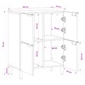 vidaXL Servírovacia skriňa Biele umývanie dokončenie 60 x 33 x 75 cm