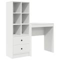 vidaXL Stôl Biela 115,5 x 40 x 127 cm 2 ks