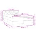 vidaXL Posteľný rám boxsping s matracom tmavozelený 140x220 cm zamat