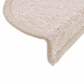 vidaXL Schodové rohože 20 ks 56x17x3 cm béžové, polkruhové