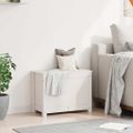 vidaXL Úložný box biely 60x32x45,5 cm masívna borovica
