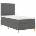 vidaXL LED box s pružinami Tmavo šedá 80 x 200 cm látka