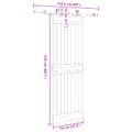 vidaXL Posuvné dvere NARVIK Prírodná a čierna 70 x 210 cm (152,5 cm)