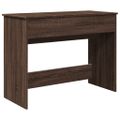 vidaXL Toaletný stolík so zrkadlom hnedý dub 100x45x76 cm