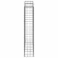 vidaXL Oblúkové gabiónové koše 9ks 200x50x200/220cm pozinkované železo
