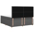 vidaXL Posteľ boxspring s matracom Tmavosivá 200 x 200 cm Látka