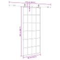 vidaXL Posuvné dvere s kovaním čierne 90x205 cm ESG sklo