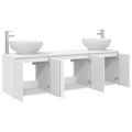 vidaXL Set kabinetov do kúpeľne 3 ks Biela 49,5 x 44,5 x 65 cm