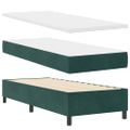 vidaXL Posteľ s pružinovým rámom Tmavozelená 80 x 200 cm Zamat