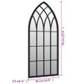 vidaXL Záhradné zrkadlo čierne 70x30 cm exteriérové železo