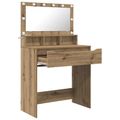 vidaXL Toaletné stolíky do spálne Remeselný dub 80 x 39,6 x 135 cm