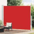 vidaXL Zaťahovacia bočná markíza na terasu 220x300 cm červená