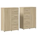 vidaXL Komody 2 ks dub sonoma 60x31x84 cm kompozitné drevo