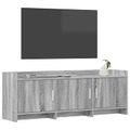 vidaXL TV skrinka 130 x 33 x 47 cm Sivý Sonoma Kompozitné drevo
