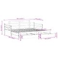 vidaXL Rozkladacia denná posteľ s matracmi bez matraca biela 80x200 cm