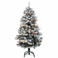 vidaXL Umelý výklopný vianočný stromček 150 LED a sada gulí 150 cm
