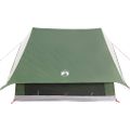 vidaXL Rodinný stan so strechou Zelená a biela 256 x 256 x 185 cm
