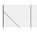 vidaXL Drôtený plot s kotviacimi hrotmi antracitový 1,8x25 m