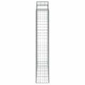 vidaXL Oblúkové gabiónové koše 9ks 200x50x220/240cm pozinkované železo