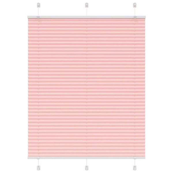 vidaXL plisovaná roleta ružová 105x150 cm Šírka látky 104,4 cm