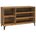 vidaXL Botník dymový dub 102x36x60 cm spracované drevo