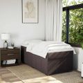 vidaXL Boxspring posteľ s matracom tmavohnedá 100x200 cm látka