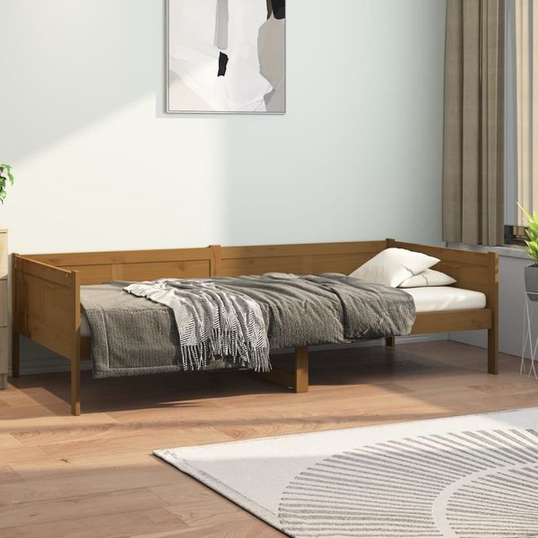 vidaXL Denná posteľ medovohnedá masívna borovica 90x200 cm