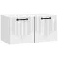 vidaXL Nástenná TV skrinka Biela s vysokým leskom 59,5 x 31 x 30 cm