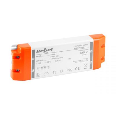 Zdroj pre LED 12V 4A 48W REBEL URZ0884