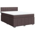 vidaXL Boxspring posteľ s matracom tmavohnedá 160x200 cm látka