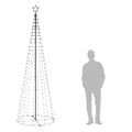 vidaXL Vianočný stromček, kužeľ 330 LED studené biele svetlo 100x300cm