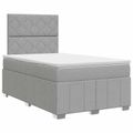 vidaXL Posteľ boxspring s matracom Svetlosivá 120 x 190 cm Látka