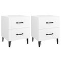 vidaXL Nočné stolíky 2 ks biele 40x35x47,5 cm