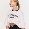 Dámske tričko Oversized Varsity White - GymBeam, veľkosť S