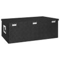 vidaXL Úložný box čierny 90x47x35,5 cm hliníkový