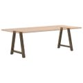 vidaXL Nohy k jedálenskému stolu v tvare A, 2 ks, 80 x (72-73) cm, oceľ