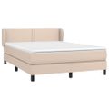 vidaXL Boxspring posteľ s matracom kapučínová 140x200 cm umelá koža