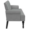 vidaXL Lavička s operadlom svetlosivá 120x62x75,5 cm látka