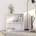 vidaXL Knižnica s 2 policami, bielo 80x30x76,5cm, kompozitné drevo