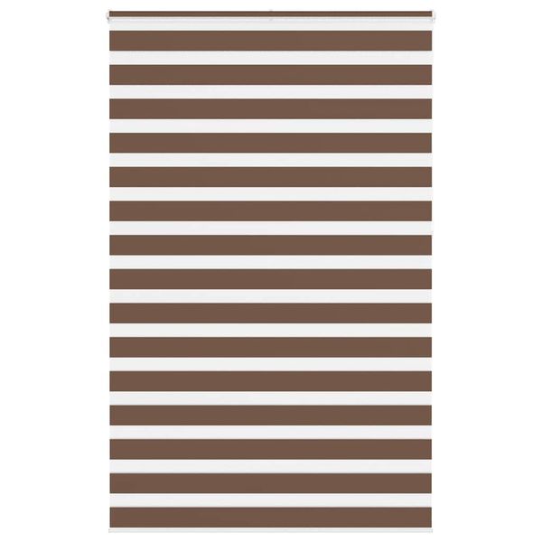 vidaXL Zebra roleta hnedá 145x230 cm šírka látky 140,9 cm polyester