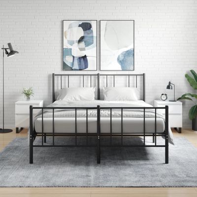 vidaXL Nočné stolíky 2 ks lesklé biele 40x35x50 cm kompozitné drevo