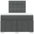 vidaXL Boxspring posteľ s matracom, tmavosivá 120x190 cm, látka
