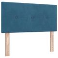 vidaXL Posteľ boxspring s matracom Tmavomodrá 90 x 190 cm Zamat