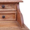 vidaXL Písací stôl so zásuvkami 90x50x101 cm, mahagónový masív