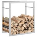 vidaXL Stojan na krbové drevo 50x28x56 cm nehrdzavejúca oceľ
